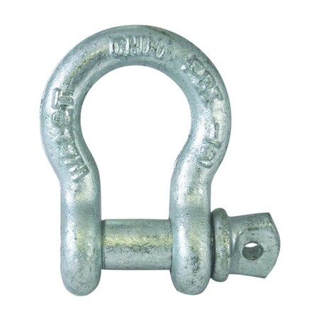 Fehr Anchor Shackle, In Trade, 2.25 Ton Working Load, Commercial Grade, Steel, Galvanized